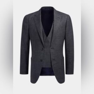 Mid-Grey Bird’s Eye Havana Blazer and Waistcoat from Suit Supply